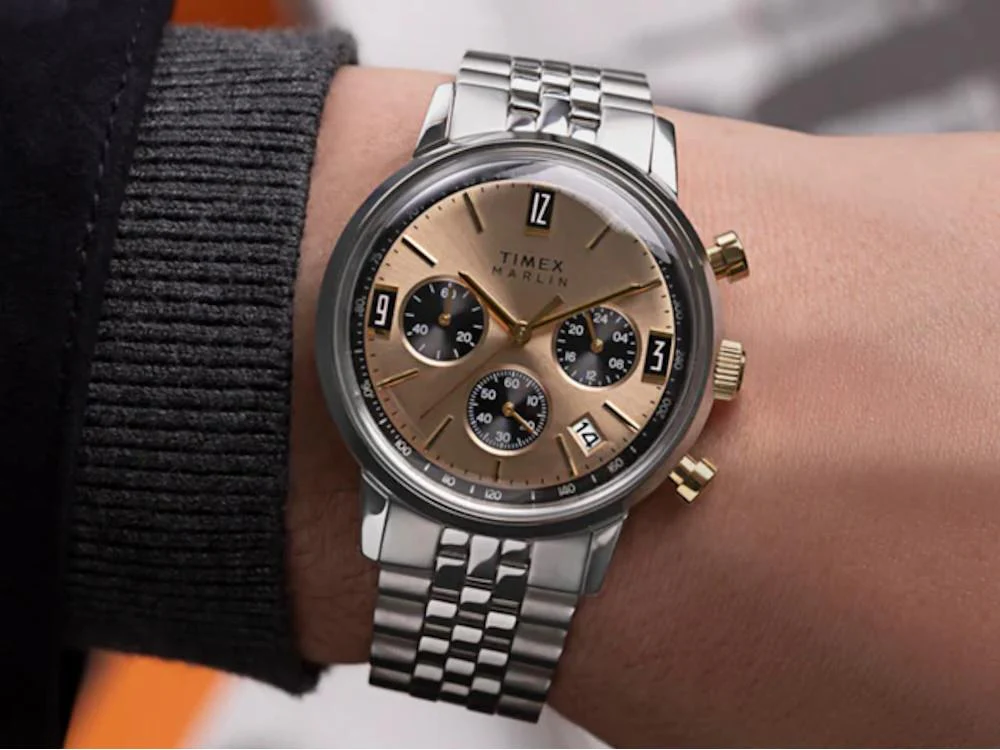 Timex Marlin Quartz Watch, Bronze, 40 mm, TW2W60100 - Image 5