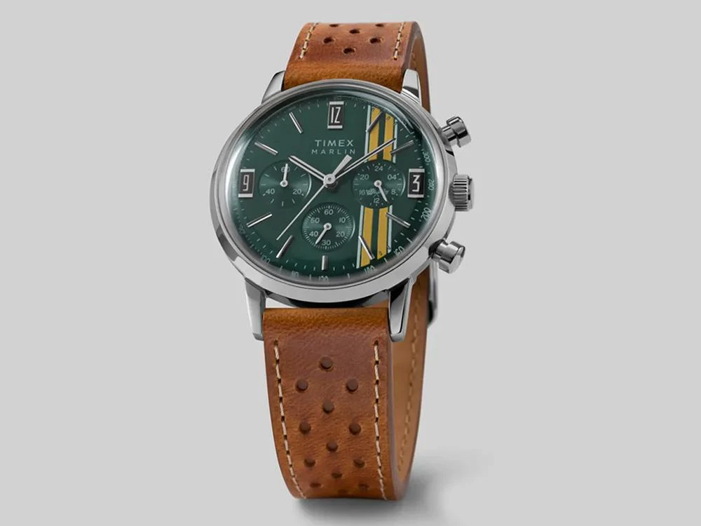 Timex Marlin Quartz Watch, Green, 40 mm, Chronograph, TW2W99100 - Image 7