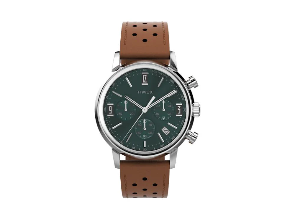 Timex Marlin Quartz Watch, Green, 40 mm, TW2W10100A
