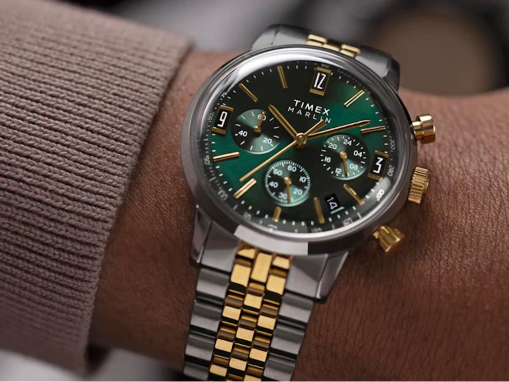Timex Marlin Quartz Watch, Green, 40 mm, TW2W60000A - Image 5