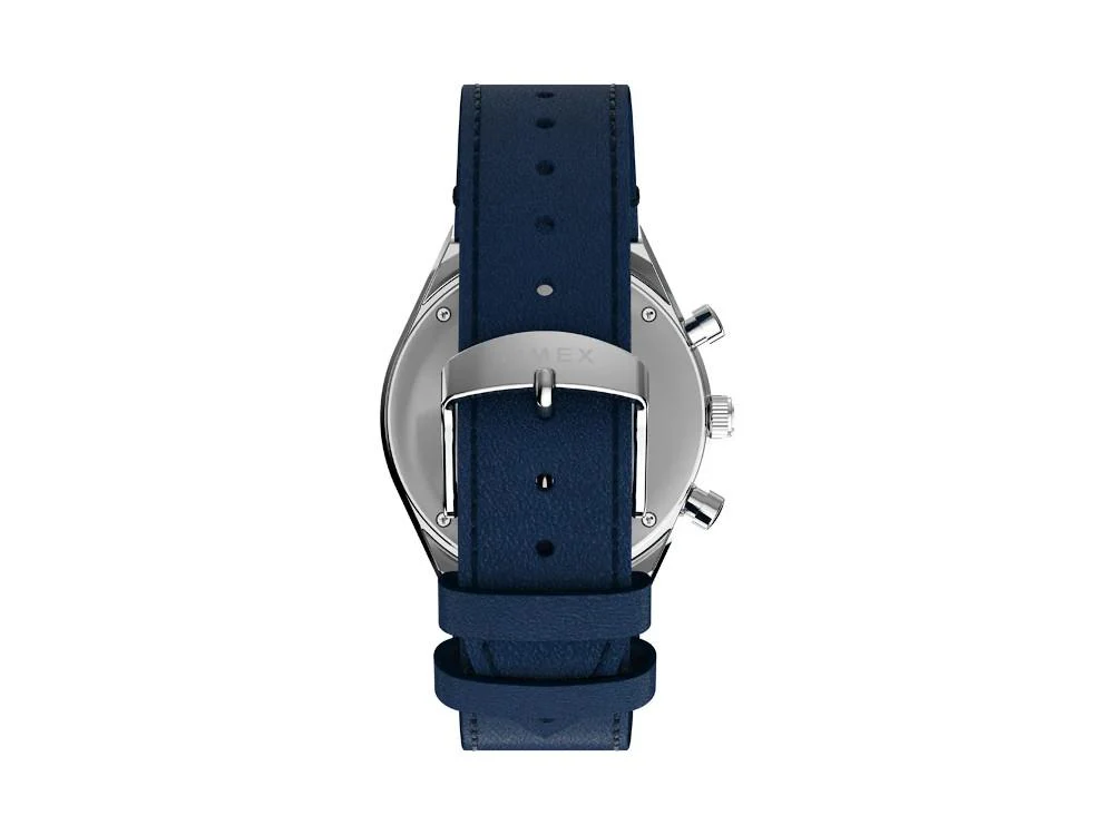 Timex Q Chrono Quartz Watch, Blue, 40 mm, Chronograph, TW2Y36100 - Image 4