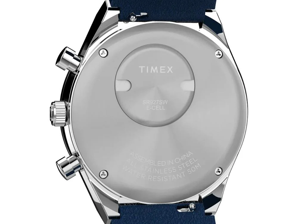 Timex Q Chrono Quartz Watch, Blue, 40 mm, Chronograph, TW2Y36100 - Image 5