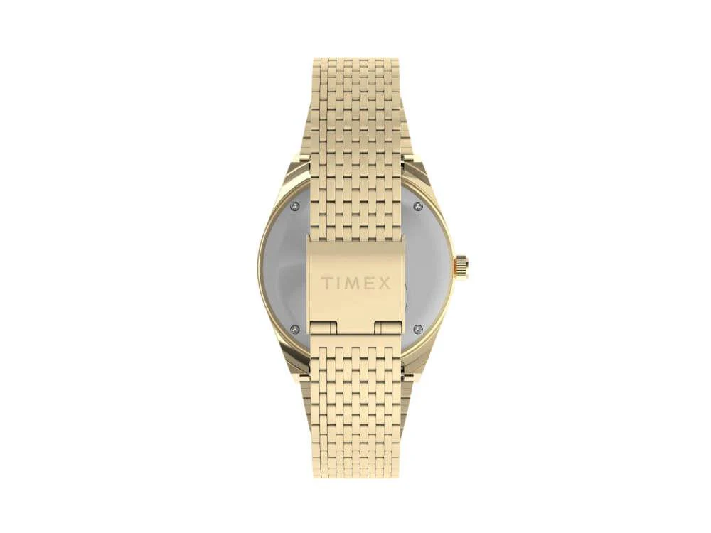 Timex Q Timex Falcon Eye Quartz Watch, PVD Gold, Black, 38 mm, TW2W62500 - Image 4