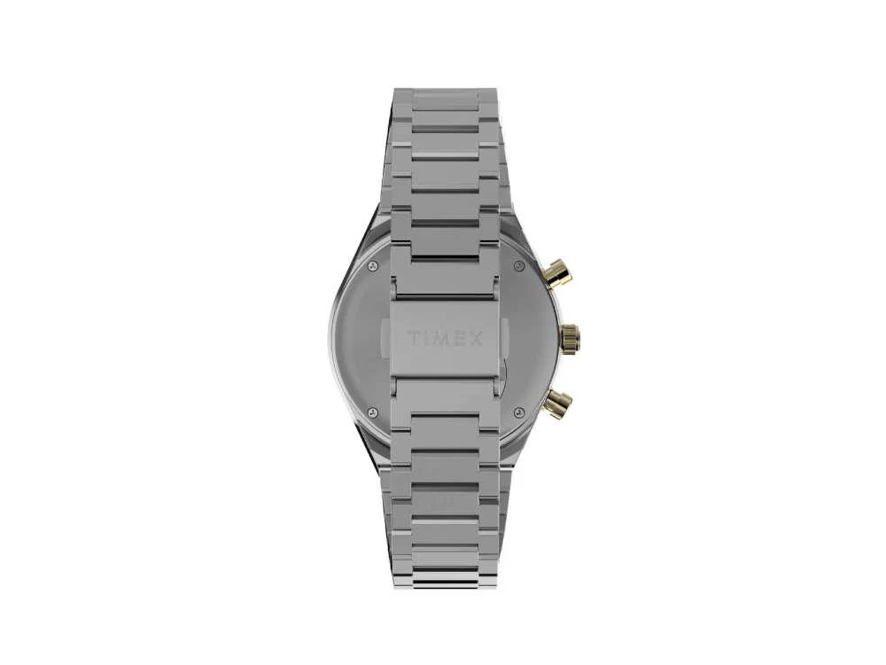 Timex Q Timex Quartz Watch, PVD Gold, Black, 40 mm, Chronograph, TW2W64200 - Image 4