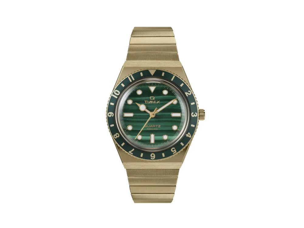 Timex Q Timex Women's Quartz Watch, Green, 36 mm, TW2V92200 - Image 2