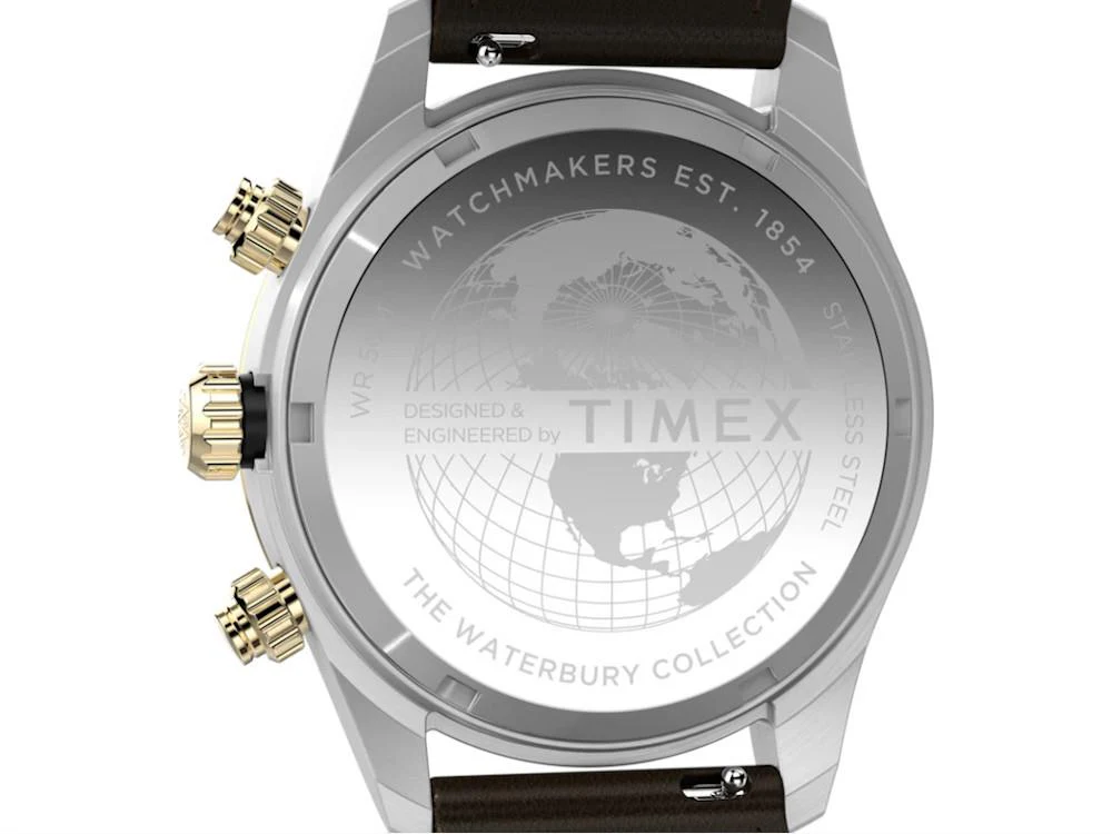 Timex The Waterbury Heritage Quartz Watch, Black, Chronograph, TW2Y24100 - Image 5