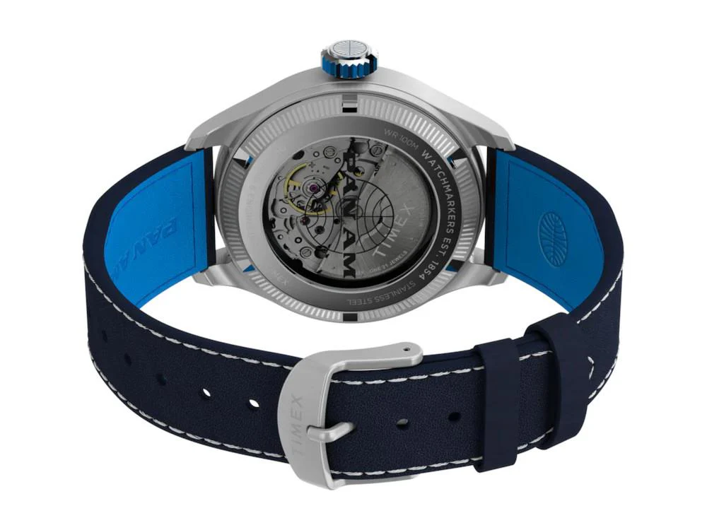 Timex The Waterbury Pan Am Automatic Watch, Blue, 41 mm, TW2Y38800 - Image 5