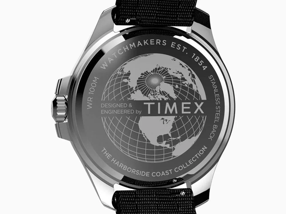 Timex Trend Harborside Coast Quartz Watch, Black, 44 mm, TW2Y09200 - Image 5