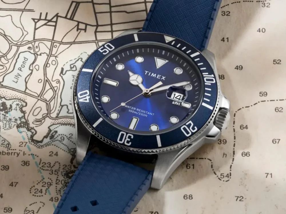 Timex Trend Harborside Coast Quartz Watch, Blue, 44 mm, TW2Y05000 - Image 7