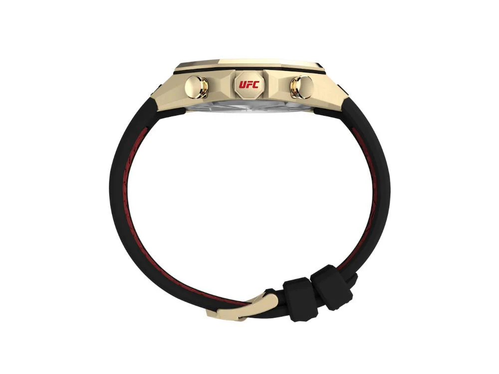 Timex UFC Pro Quartz Watch, PVD Gold, Black, 45 mm, Chronograph, TW2W69800 - Image 3