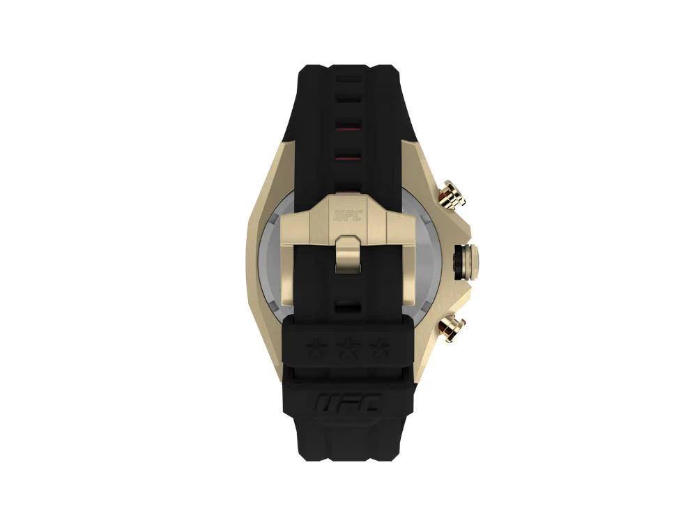 Timex UFC Pro Quartz Watch, PVD Gold, Black, 45 mm, Chronograph, TW2W69800 - Image 4