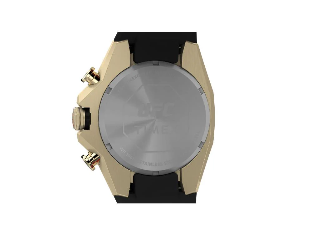 Timex UFC Pro Quartz Watch, PVD Gold, Black, 45 mm, Chronograph, TW2W69800 - Image 5