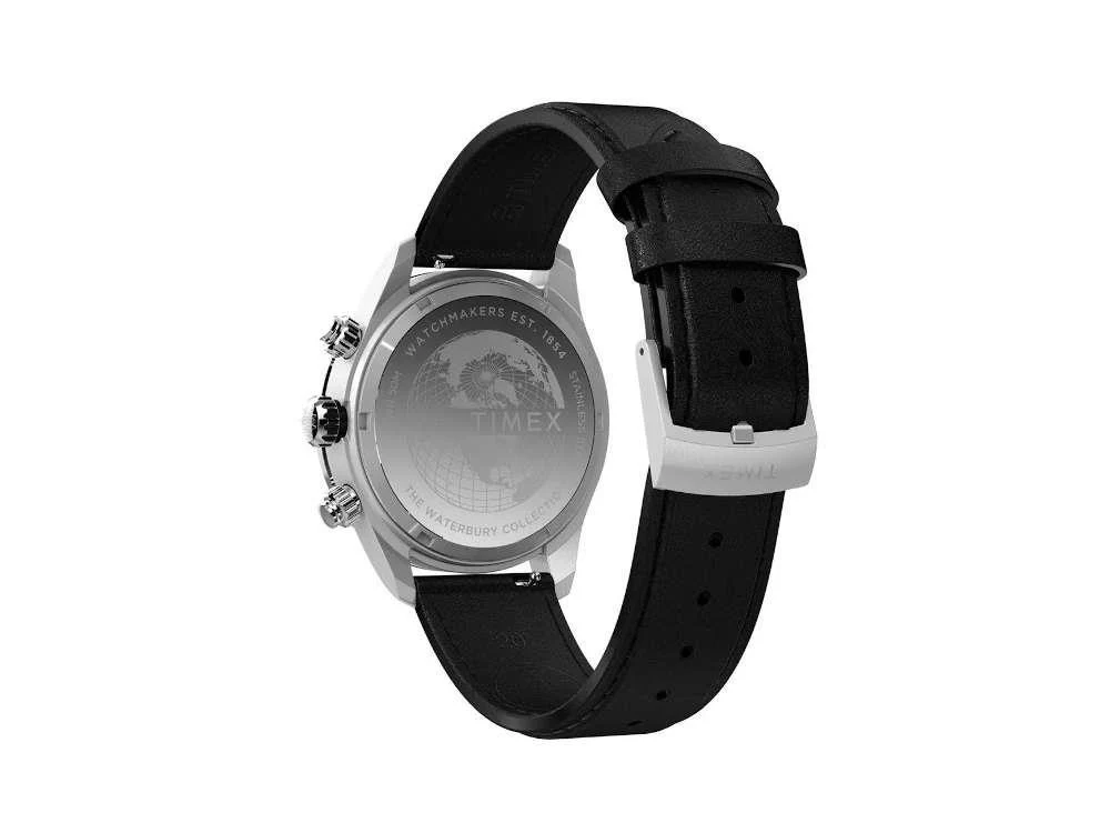 Timex Waterbury Heritage Quartz Watch, Silver, 39 mm, Chronograph, TW2Y19300 - Image 3