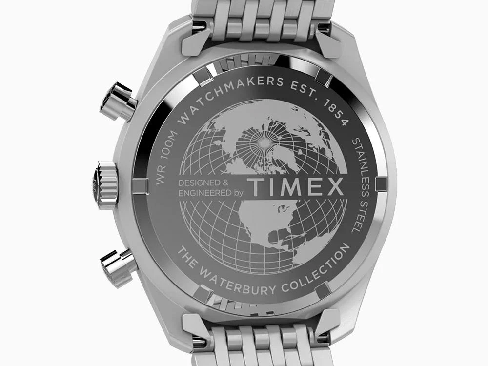 Timex Waterbury Traditional Quartz Watch, Silver, 41 mm, Chronograph, TW2Y18700 - Image 5