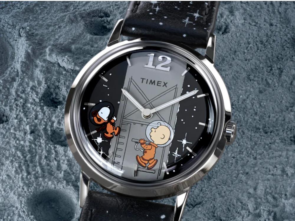 Timex x Peanuts Marlin Hand-Wound Space, Black, 34 mm, TW2W89700 - Image 6