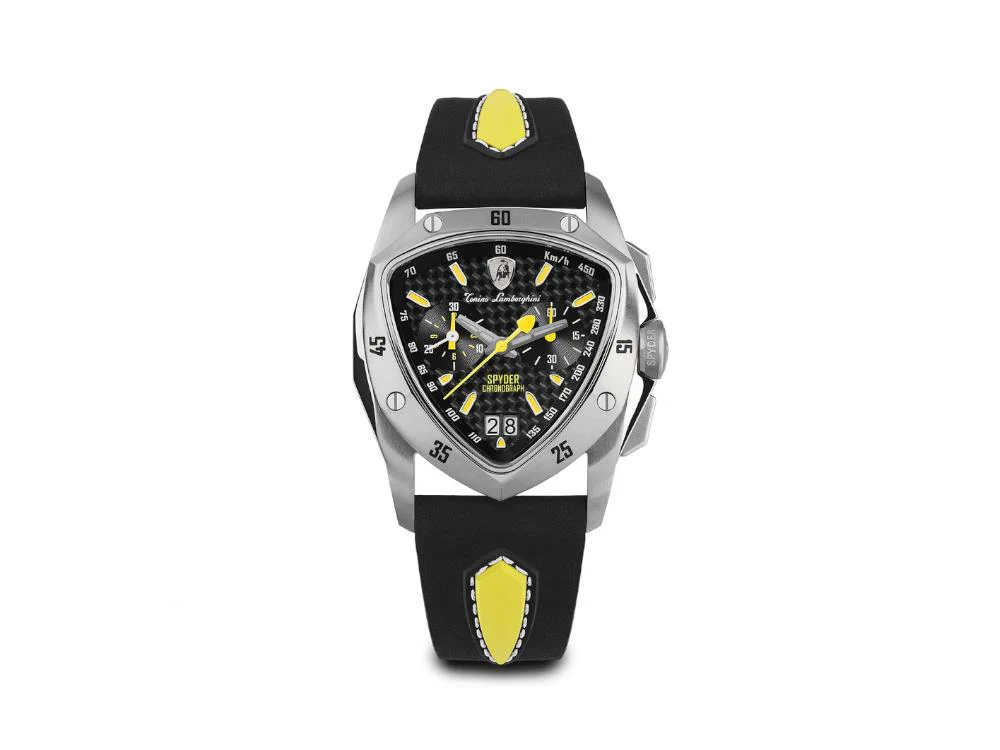 Tonino Lamborghini New Spyder Yellow Quartz Watch, 43 mm, Chronograph, TLF-A13-2 - Image 2