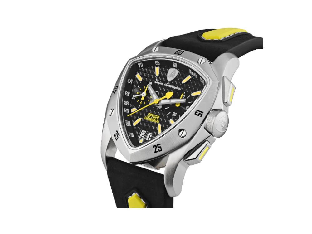 Tonino Lamborghini New Spyder Yellow Quartz Watch, 43 mm, Chronograph, TLF-A13-2 - Image 3
