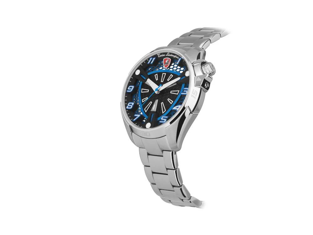 Tonino Lamborghini Shock Abs Quartz Watch, Blue, 42 mm, Bracelet, TLABSB-SS-B - Image 3