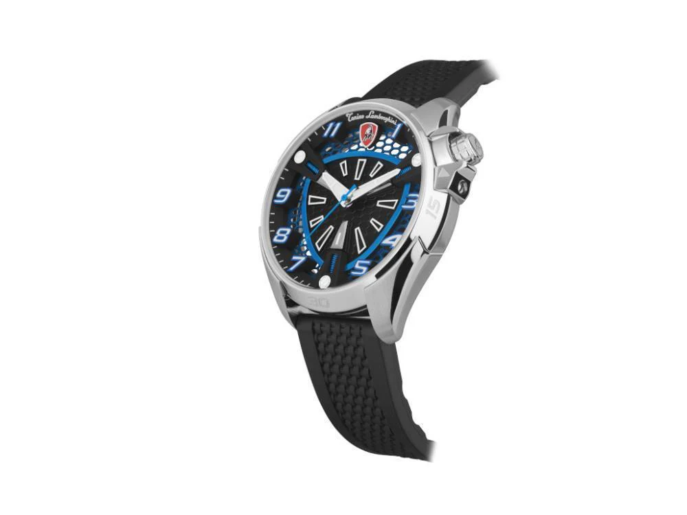 Tonino Lamborghini Shock Abs Quartz Watch, Blue, 42 mm, TLABSB-SS-R - Image 3