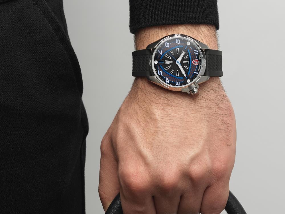 Tonino Lamborghini Shock Abs Quartz Watch, Blue, 42 mm, TLABSB-SS-R - Image 4