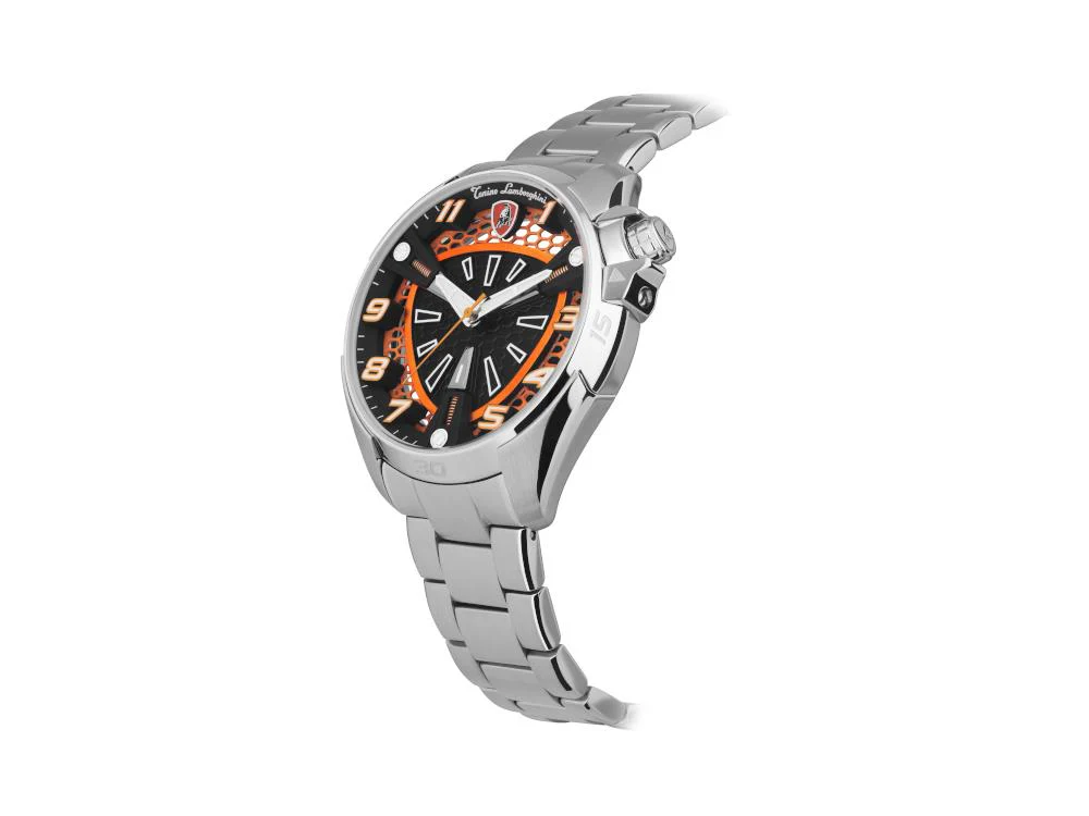 Tonino Lamborghini Shock Abs Quartz Watch, Orange, 42 mm, Bracelet, TLABSO-SS-B - Image 3