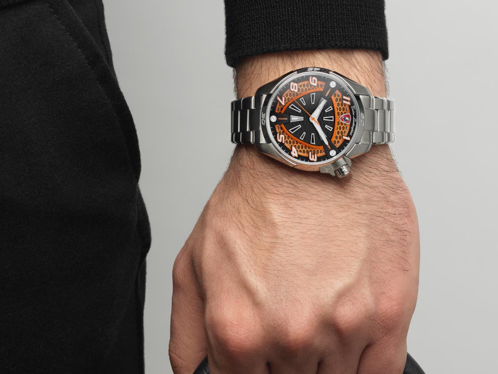 Tonino Lamborghini Shock Abs Quartz Watch, Orange, 42 mm, Bracelet, TLABSO-SS-B - Image 6