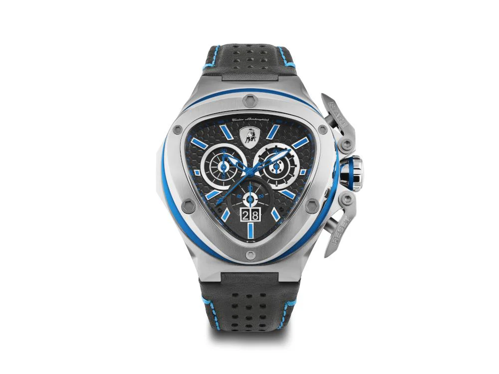 Tonino Lamborghini Spyder X Blue SS Quartz Watch, 53 mm, Chronograph, T9XC-SS - Image 2