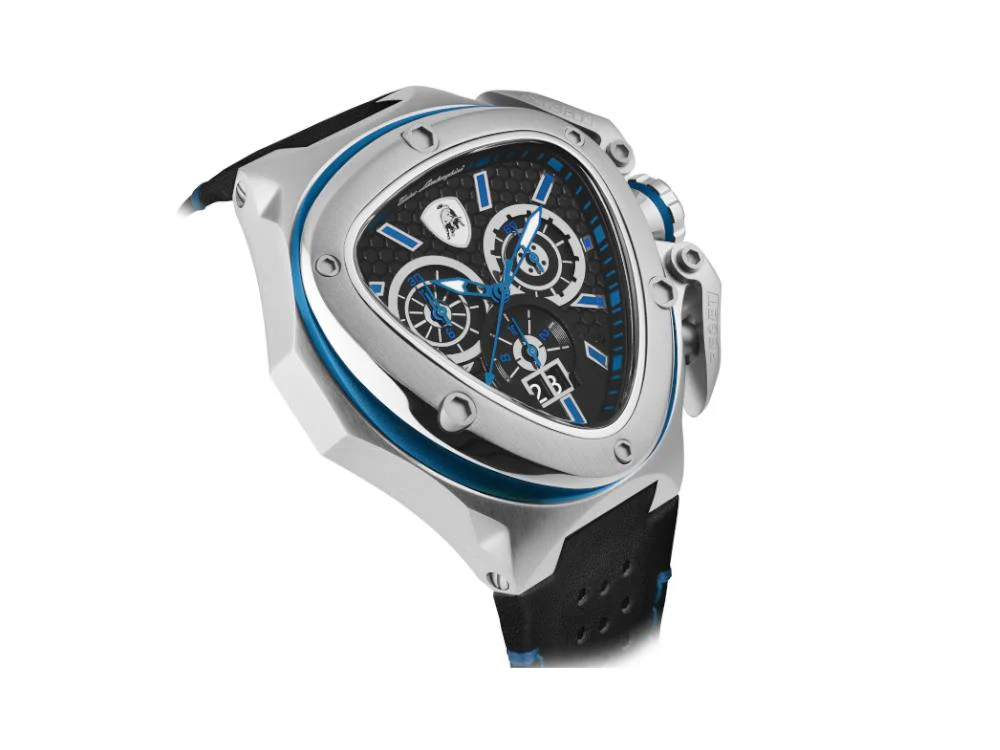 Tonino Lamborghini Spyder X Blue SS Quartz Watch, 53 mm, Chronograph, T9XC-SS - Image 3