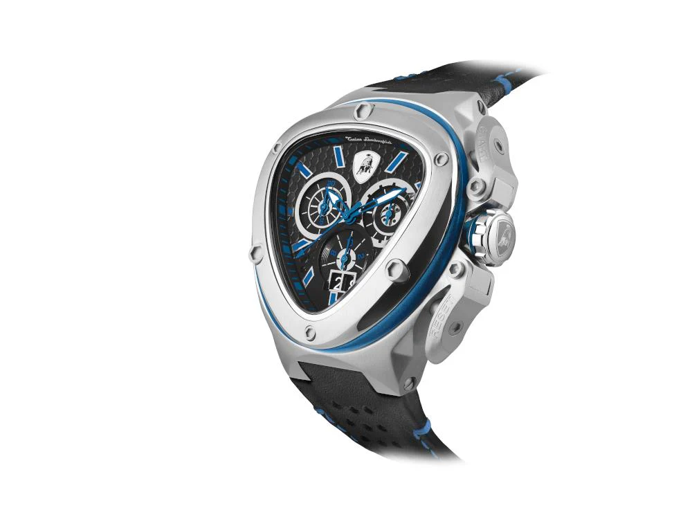 Tonino Lamborghini Spyder X Blue SS Quartz Watch, 53 mm, Chronograph, T9XC-SS - Image 4