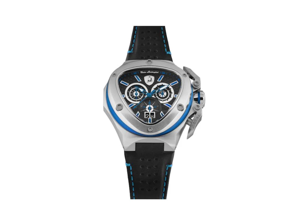 Tonino Lamborghini Spyder X Blue SS Quartz Watch, 53 mm, Chronograph, T9XC-SS - Image 5