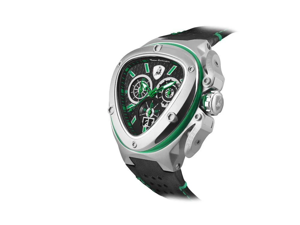 Tonino Lamborghini Spyder X Green SS Quartz Watch, 53 mm, Chronograph, T9XF-SS - Image 4