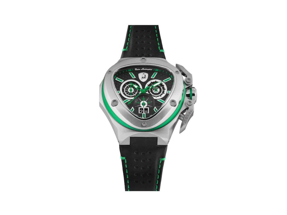 Tonino Lamborghini Spyder X Green SS Quartz Watch, 53 mm, Chronograph, T9XF-SS - Image 5