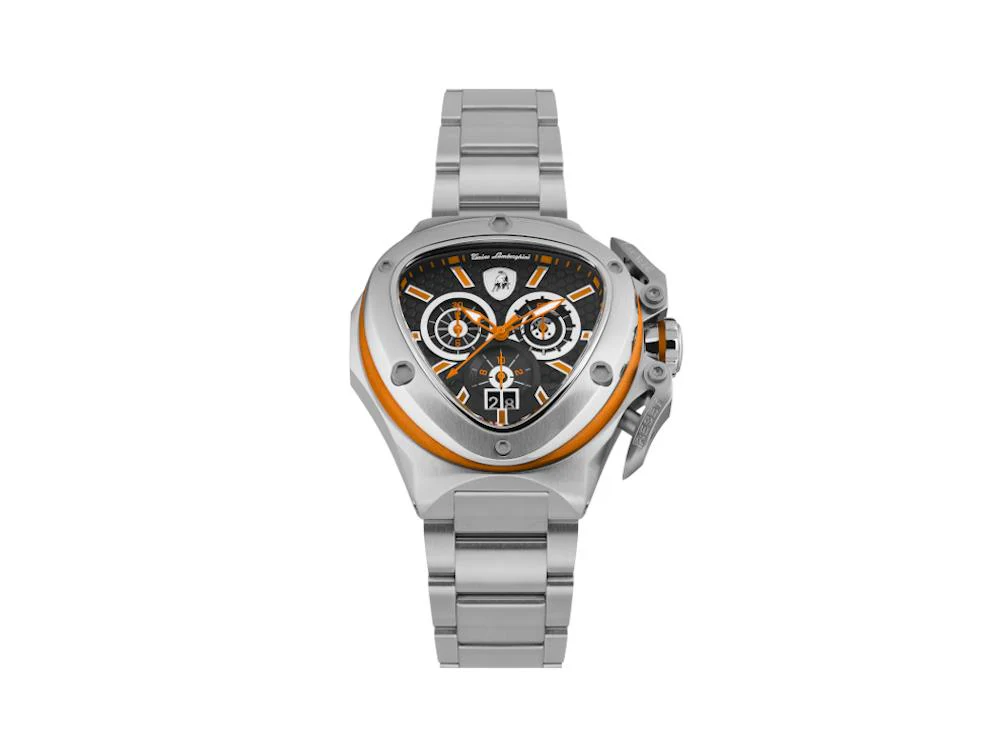 Tonino Lamborghini Spyder X Orange SS Quartz Watch, 53 mm, Chrono, T9XB-SS-B - Image 5