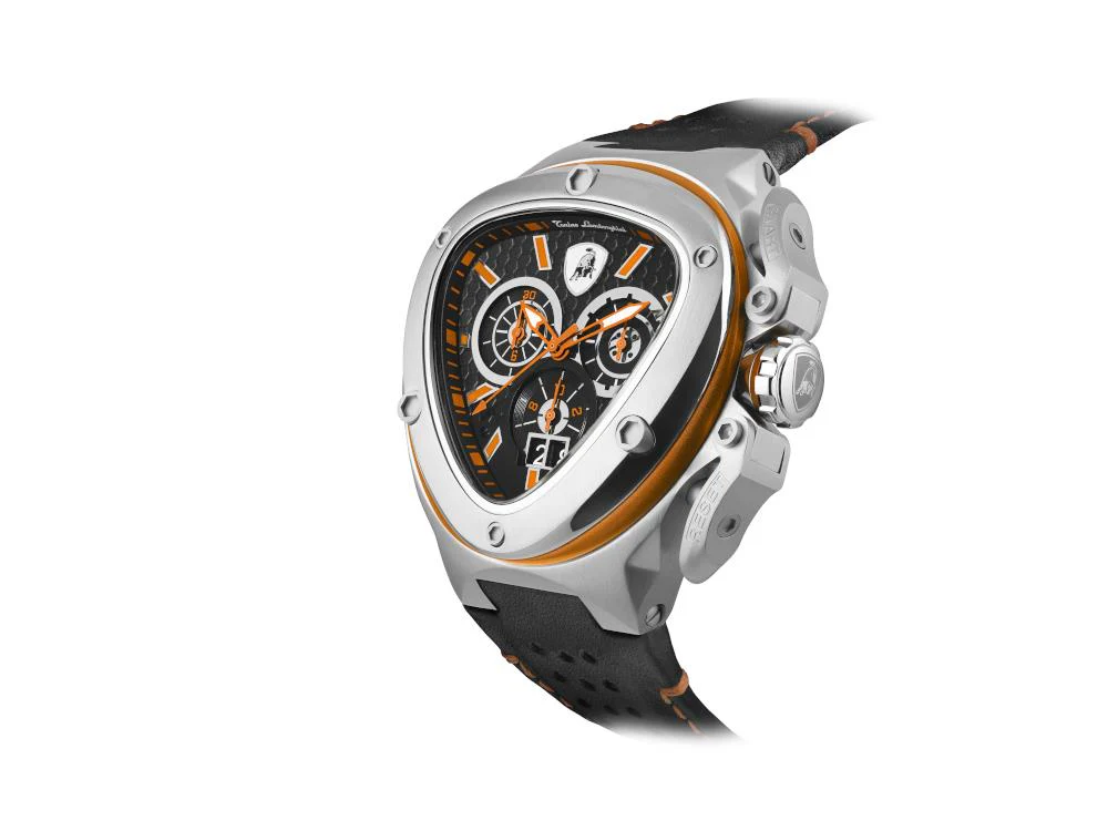 Tonino Lamborghini Spyder X Orange SS Quartz Watch, 53 mm, Chronograph, T9XB-SS - Image 4