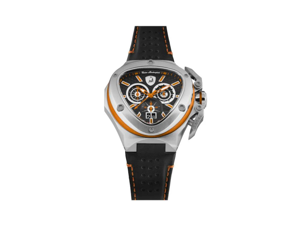 Tonino Lamborghini Spyder X Orange SS Quartz Watch, 53 mm, Chronograph, T9XB-SS - Image 5
