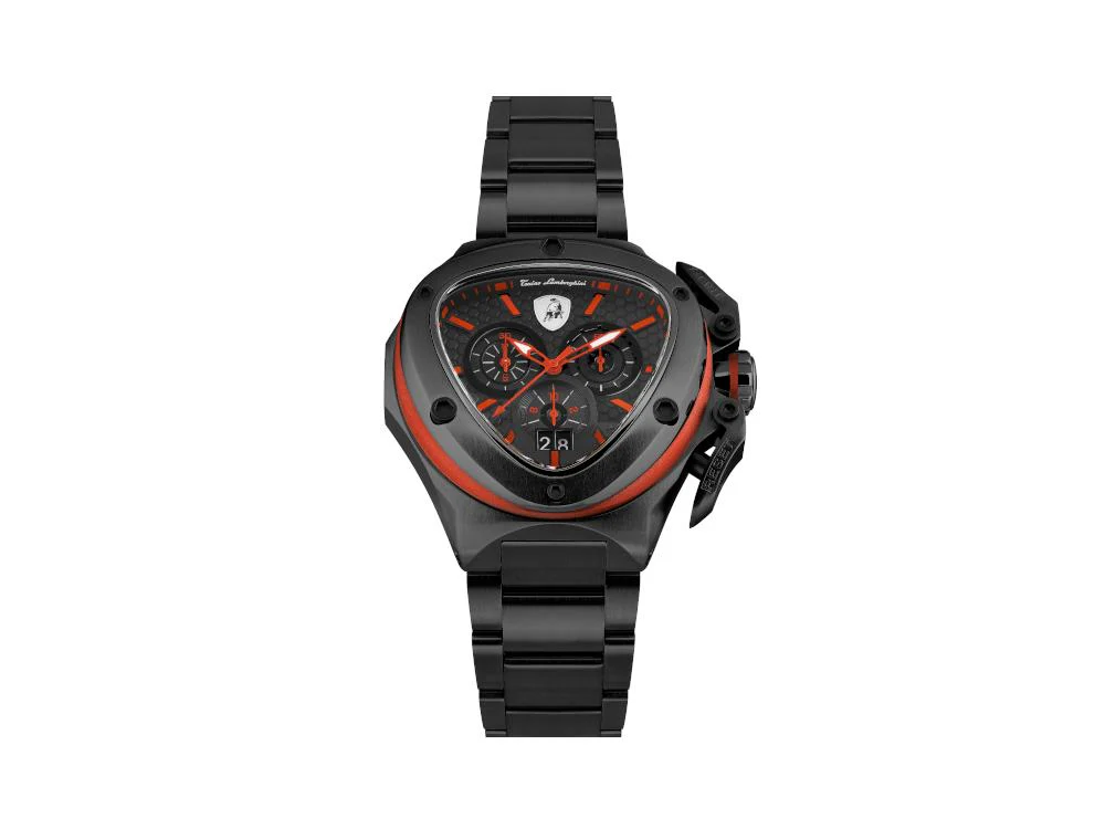 Tonino Lamborghini Spyder X Red Quartz Watch, PVD, 53 mm, Chrono, T9XA-B - Image 5