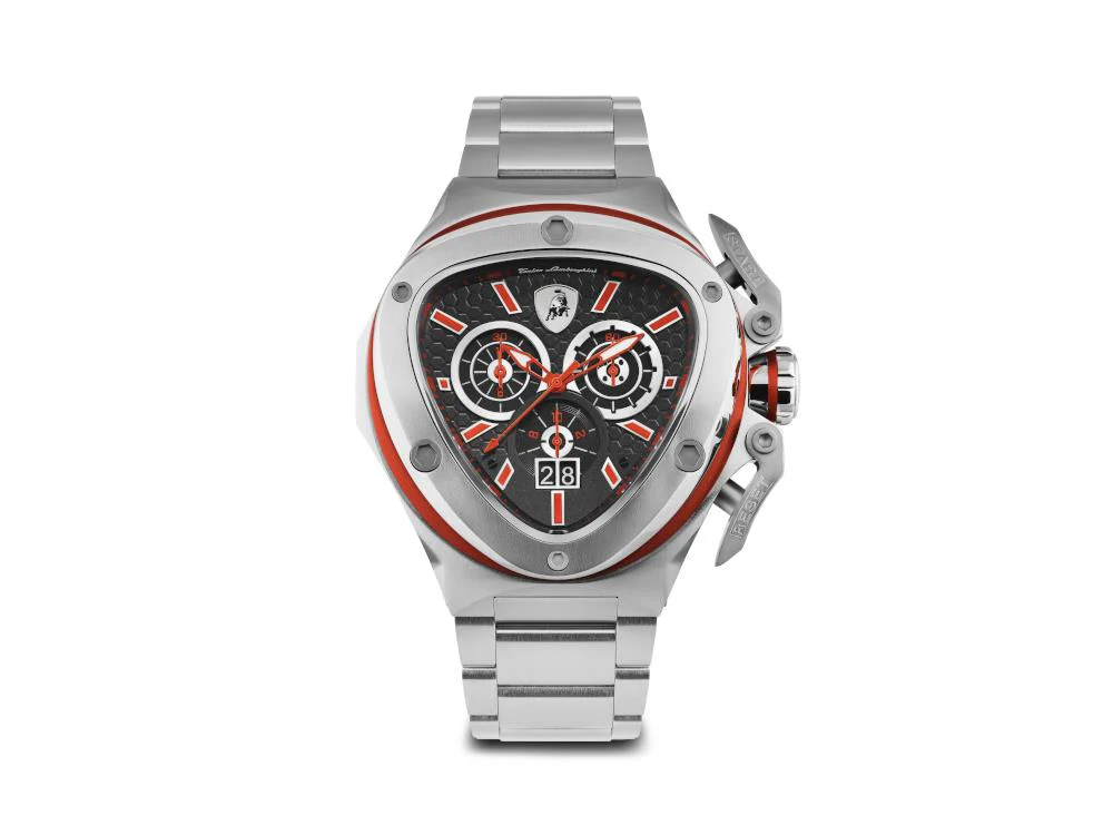 Tonino Lamborghini Spyder X Red SS Quartz Watch, 53 mm, Chrono, T9XA-SS-B - Image 2