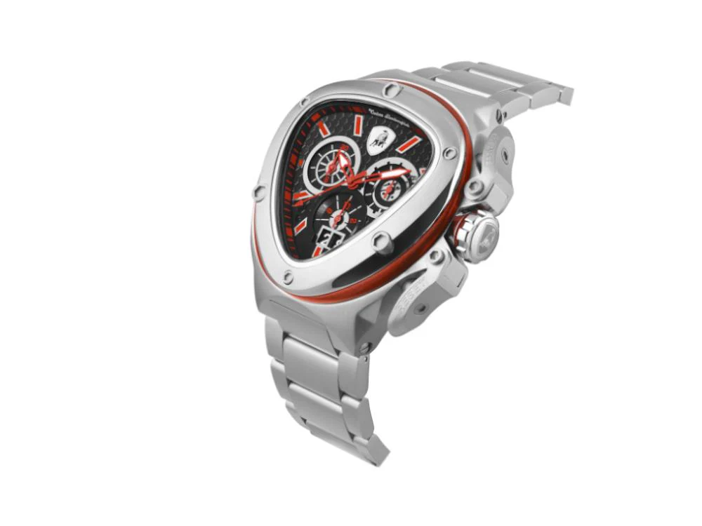Tonino Lamborghini Spyder X Red SS Quartz Watch, 53 mm, Chrono, T9XA-SS-B - Image 3