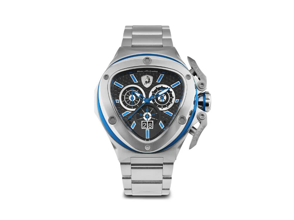 Tonino Lamborghini Spyder X SS Blue Quartz Watch, 53 mm, Chronograph, T9XC-SS-B - Image 2