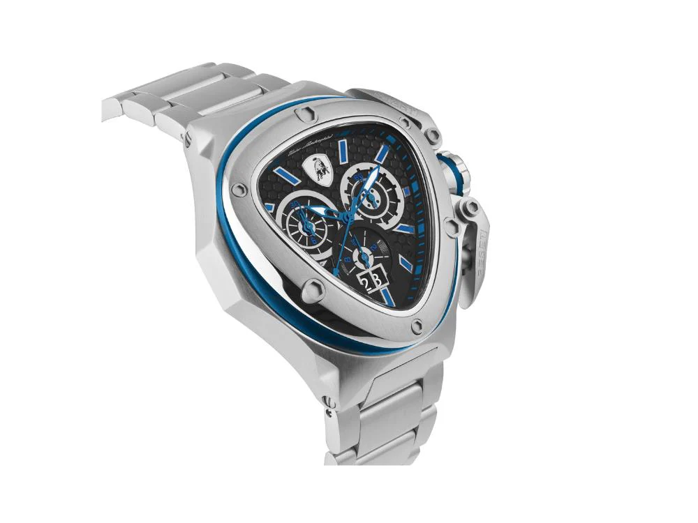 Tonino Lamborghini Spyder X SS Blue Quartz Watch, 53 mm, Chronograph, T9XC-SS-B - Image 4