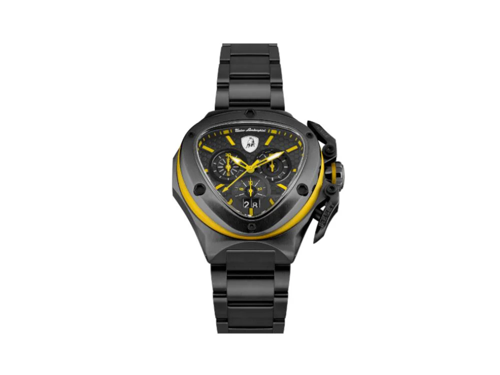 Tonino Lamborghini Spyder X Yellow Quartz Watch, 53 mm, Chronograph, T9XE-B - Image 5
