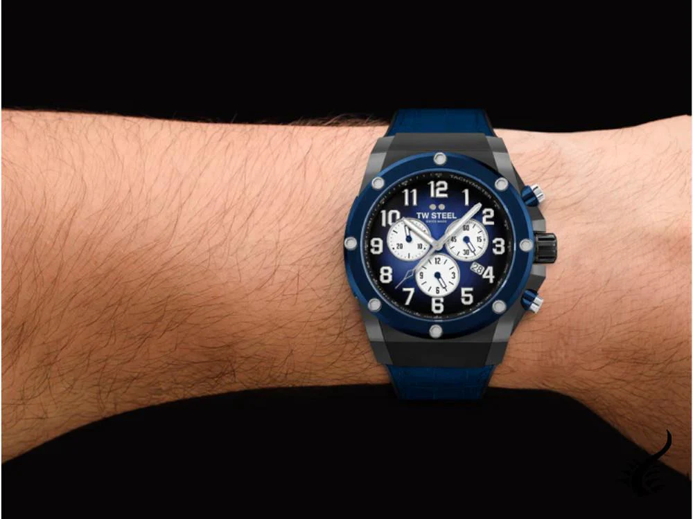 TW Steel Ace Genesis Quartz Watch, Blue, 44 mm, Limited Edition, ACE134 - Image 6