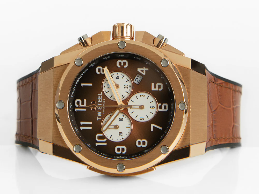 TW Steel Ace Genesis Quartz Watch, Brown, 44 mm, Limited Edition, ACE132 - Image 4