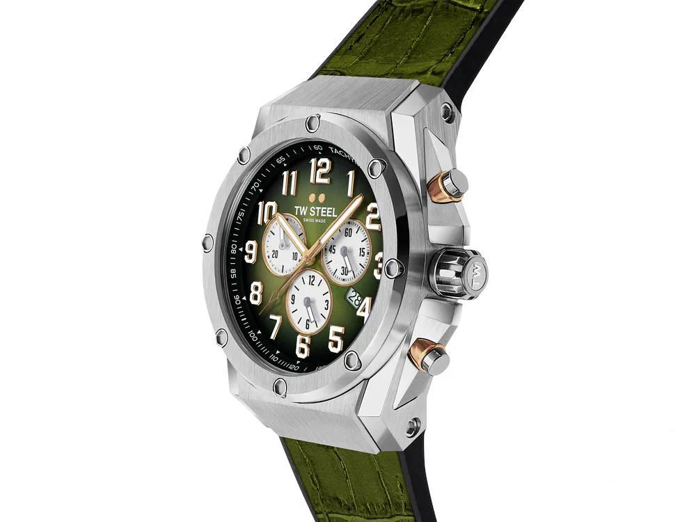 TW Steel Ace Genesis Quartz Watch, Green, 44 mm, Limited Edition, ACE131 - Image 4