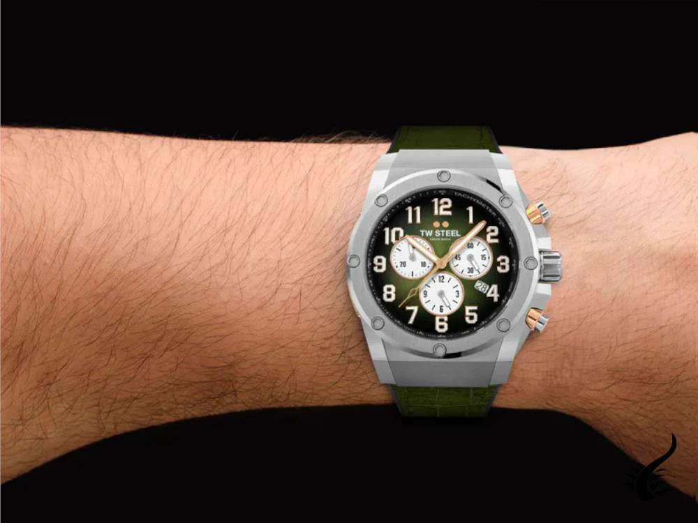 TW Steel Ace Genesis Quartz Watch, Green, 44 mm, Limited Edition, ACE131 - Image 6
