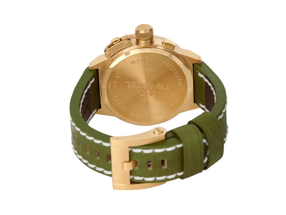 TW Steel Canteen Quartz Watch, Green, 45 mm, Leather strap, 10 atm, CS108 - Image 5