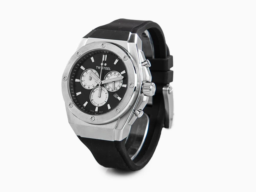TW Steel Ceo Tech 44mm Quartz Watch, Black, 44 mm, Rubber strap, 10 atm, CE4041 - Image 4
