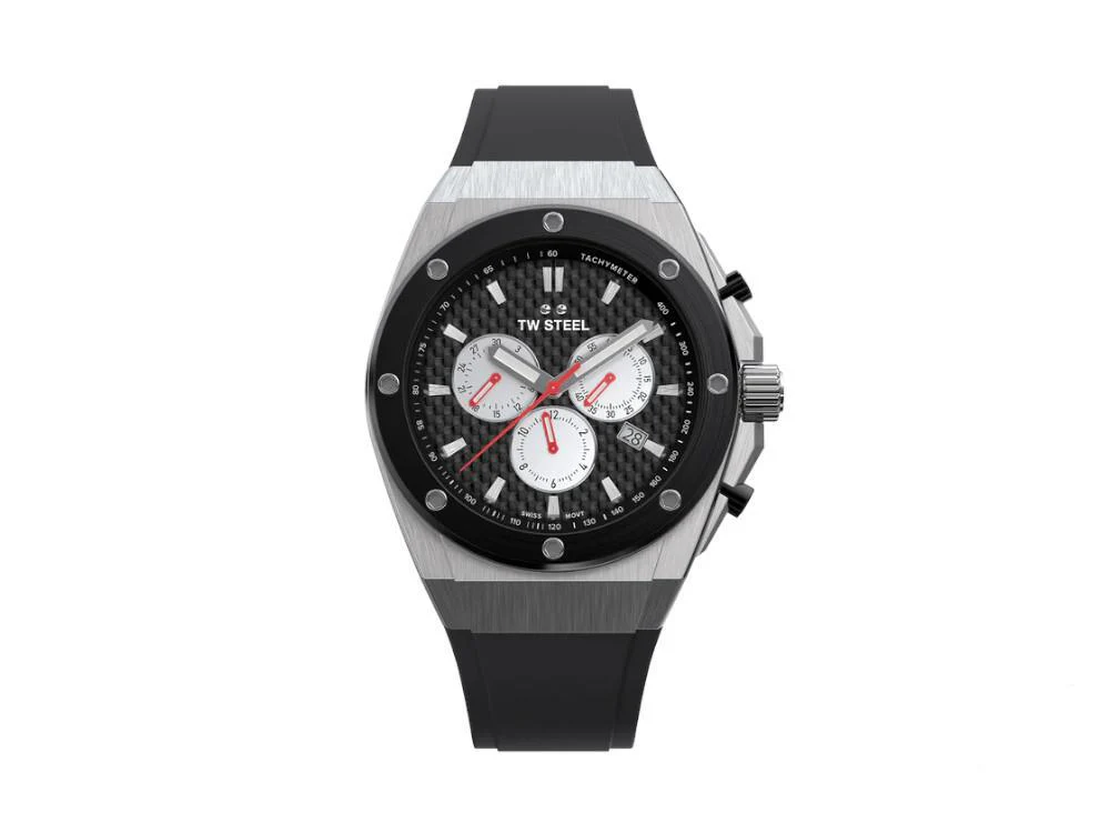 TW Steel Ceo Tech 44mm Quartz Watch, Black, 44 mm, Rubber strap, CE4049 - Image 3