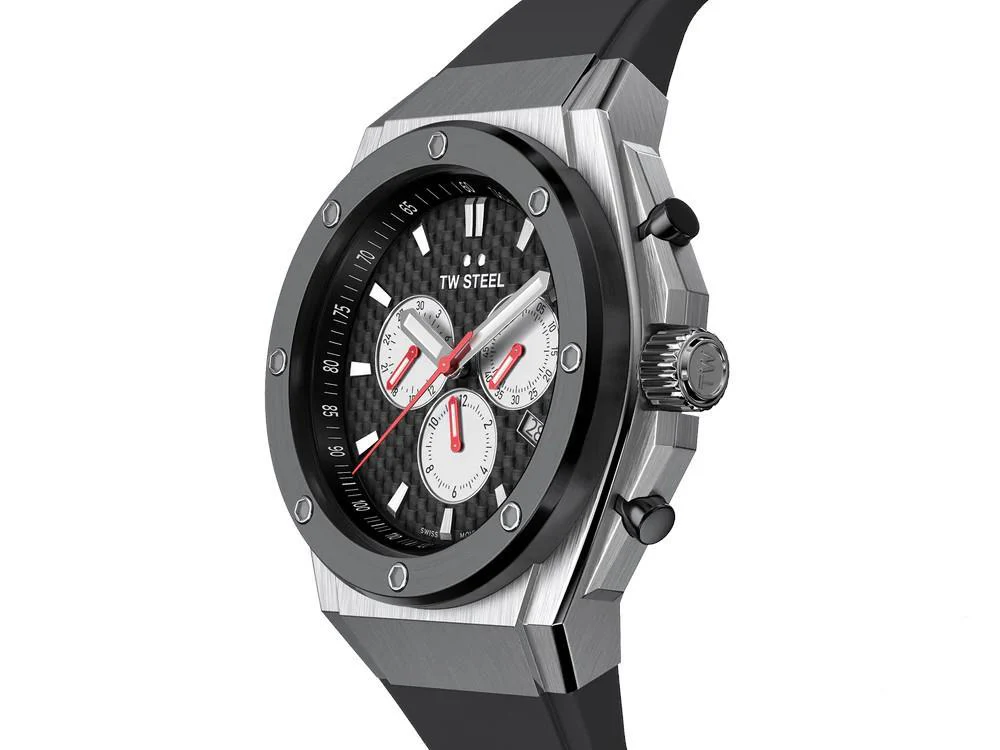 TW Steel Ceo Tech 44mm Quartz Watch, Black, 44 mm, Rubber strap, CE4049 - Image 4