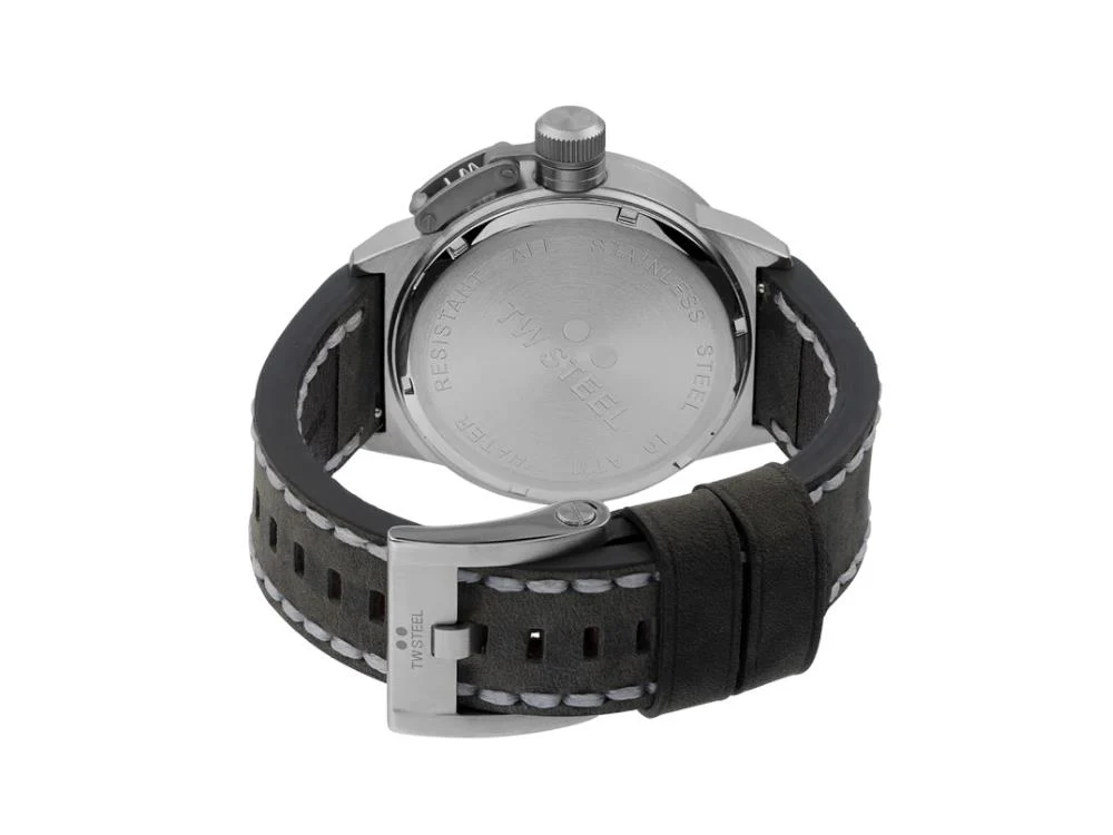 TW Steel Classic Canteen Quartz Watch, Grey, 45 mm, Leather strap, 10 atm, CS101 - Image 5